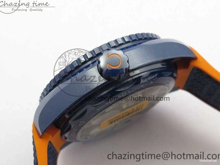 0521 Planet Ocean 45.5mm Big Blue Real Ceramic VSF 1:1 Best Edition on Blue Rubber Strap A8906 Super Clone Unique 7896